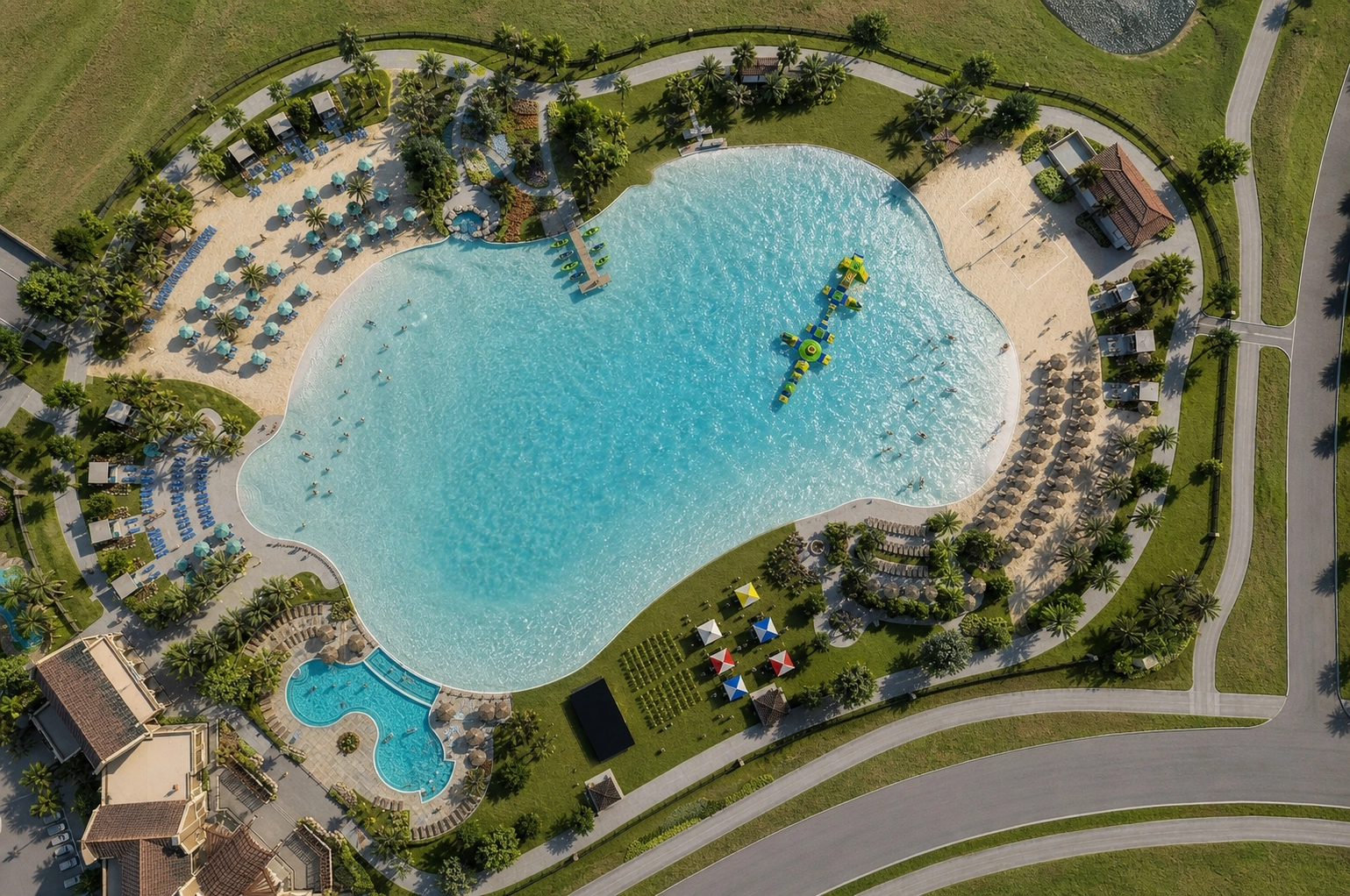 Architectural site plan exhibit for planning presentation