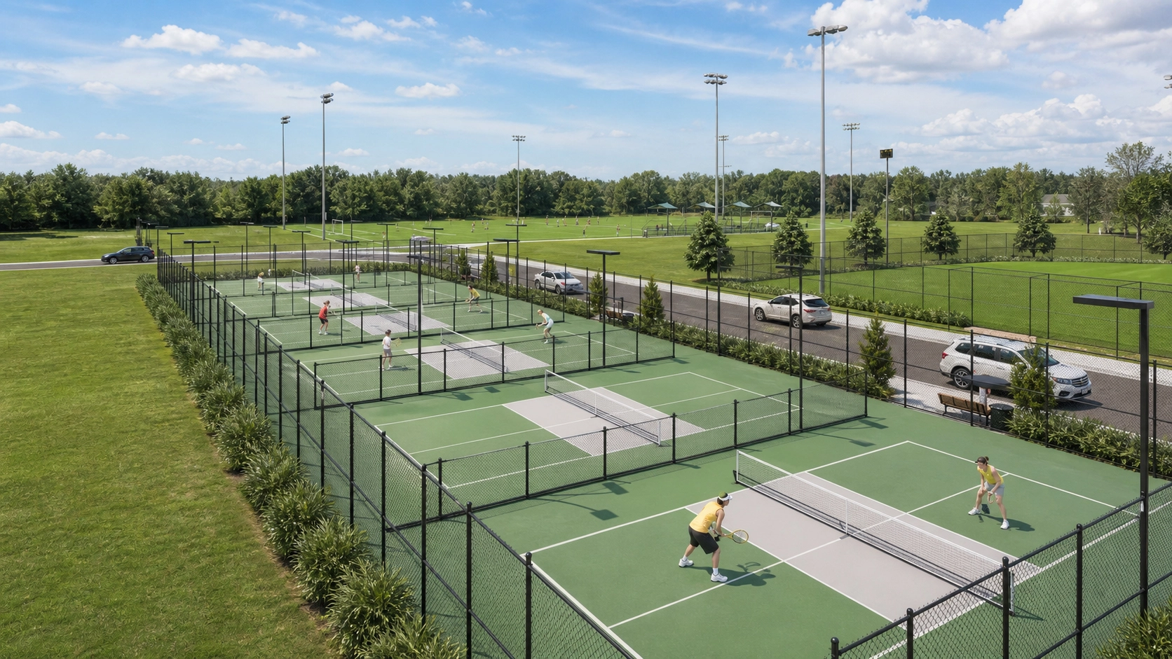 Commercial sport center 3d rendering