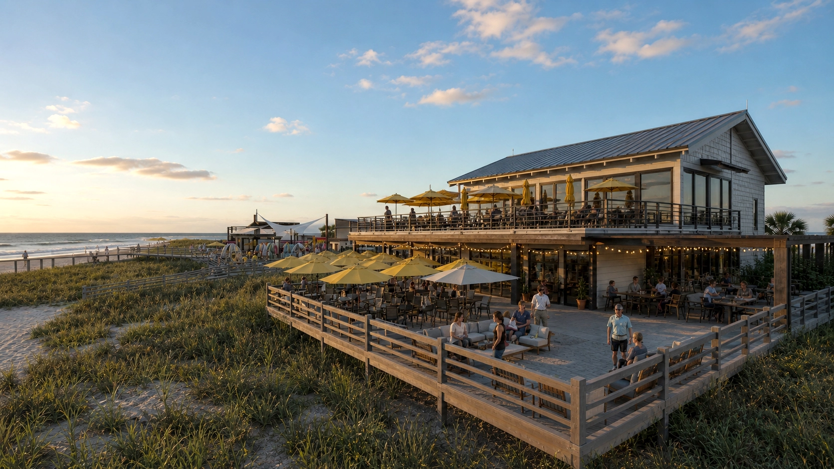 Commercial restaurant architectural 3d rendering