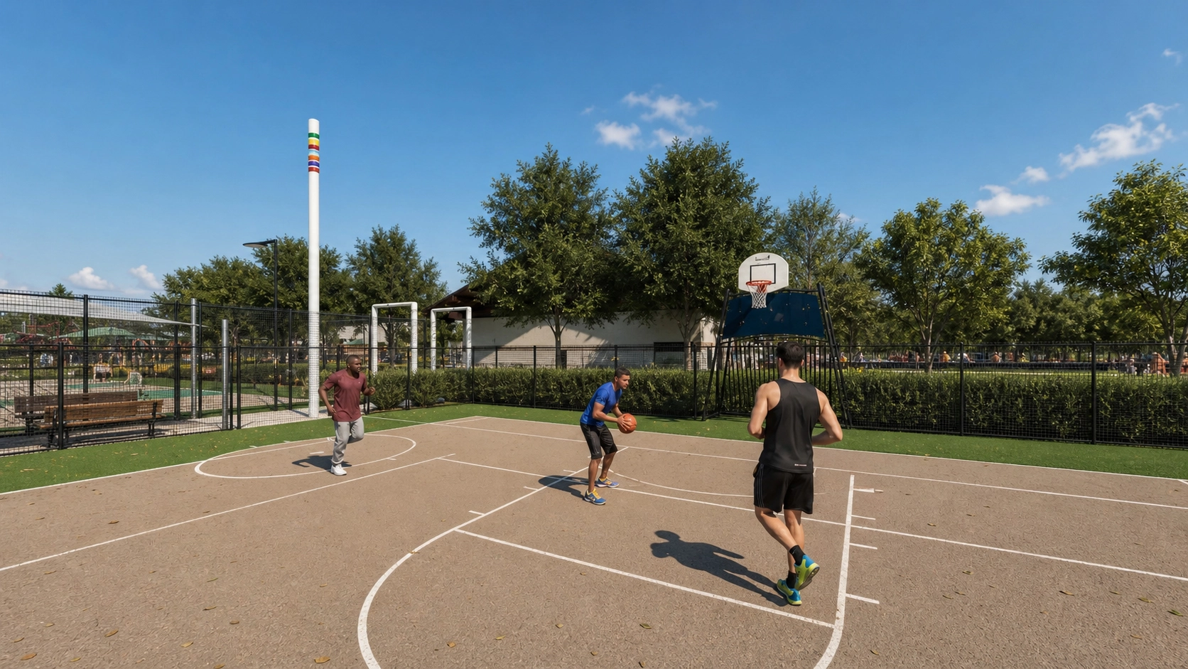 Entertainment destination rendering for developer marketing
