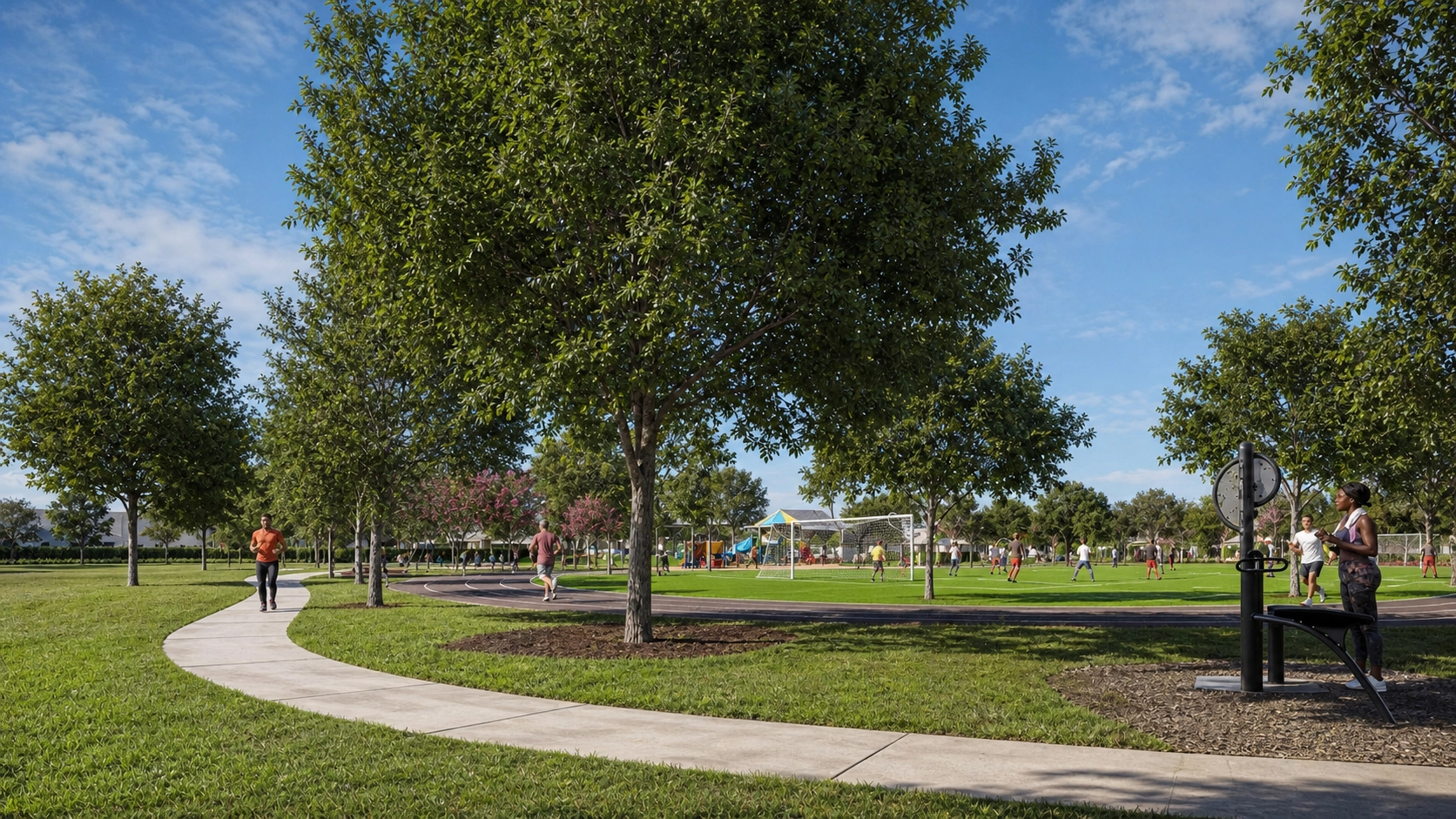 Outdoor sport center destination 3D rendering