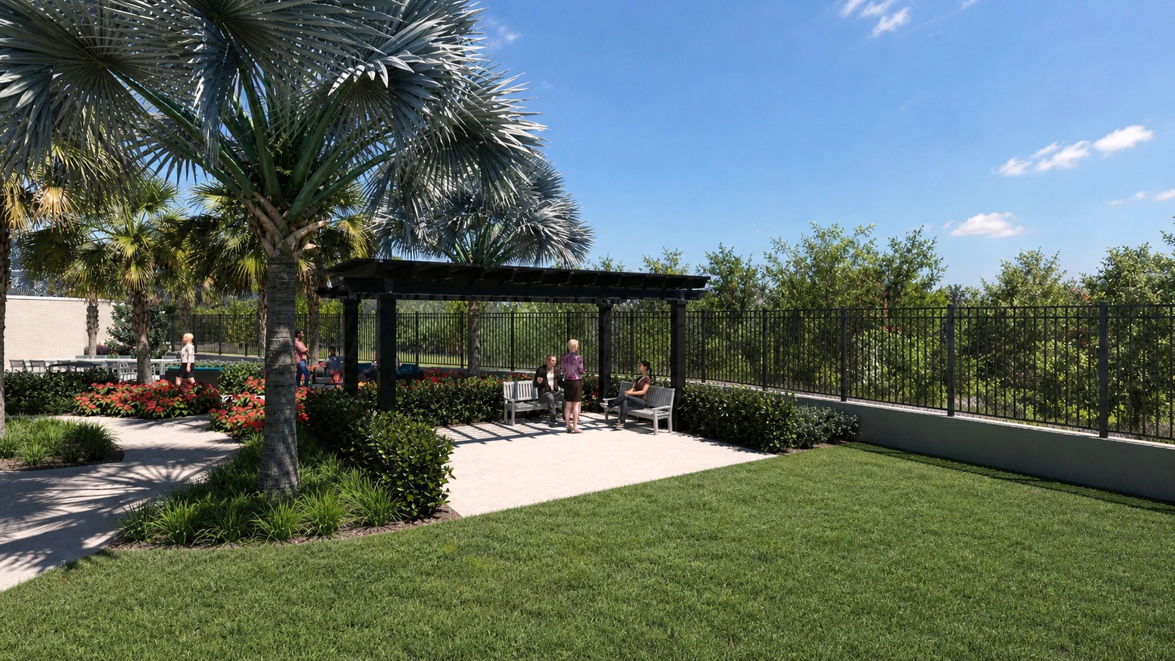 Luxury residential community 3D rendering in Florida