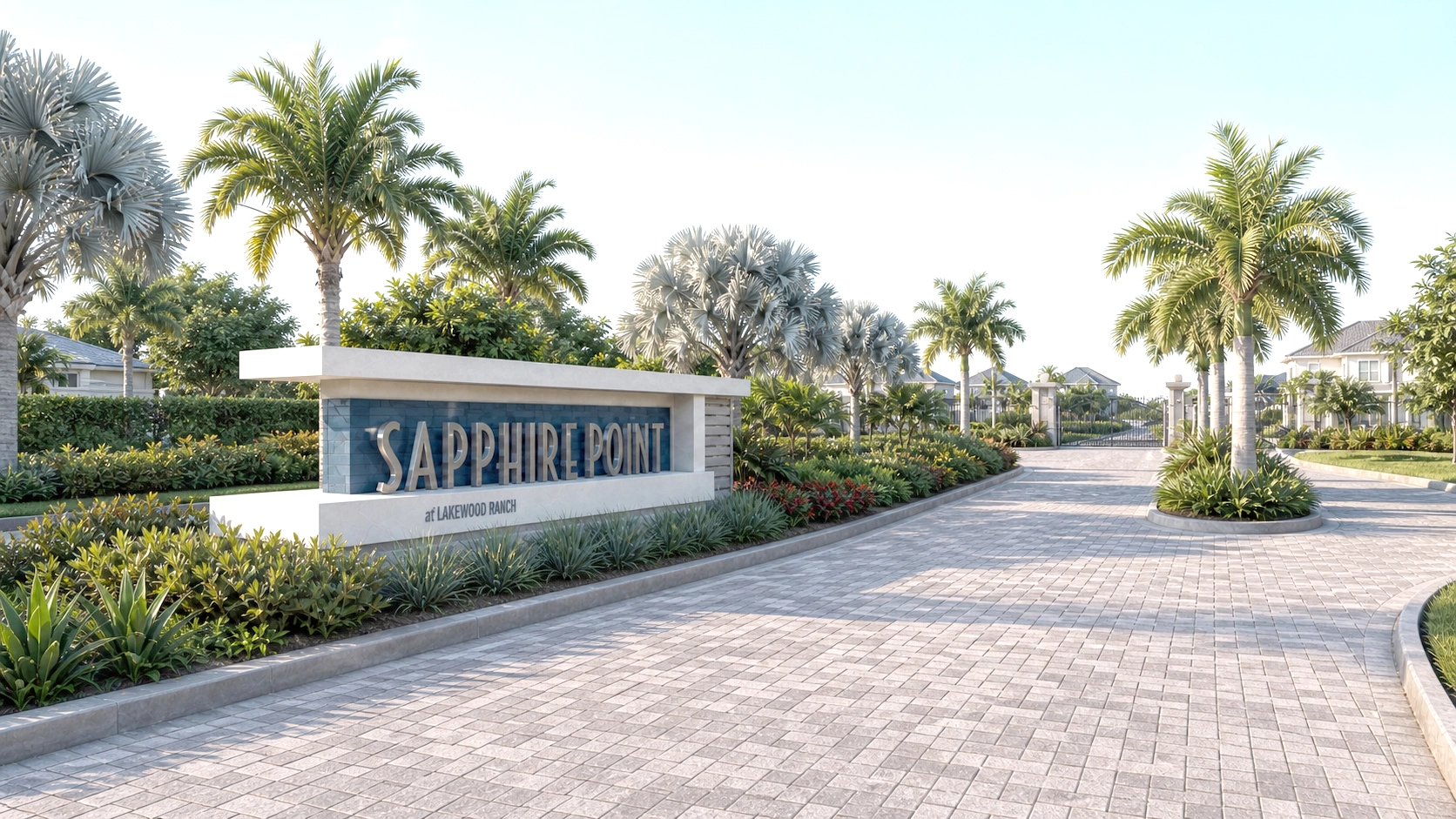Master-planned community entrance rendering